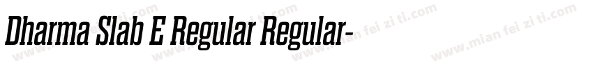 Dharma Slab E Regular Regular字体转换